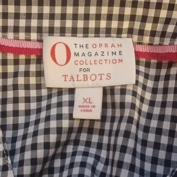 Talbots The Opra Magazine Collection Checkered Top. Size XL - Picture 10 of 13